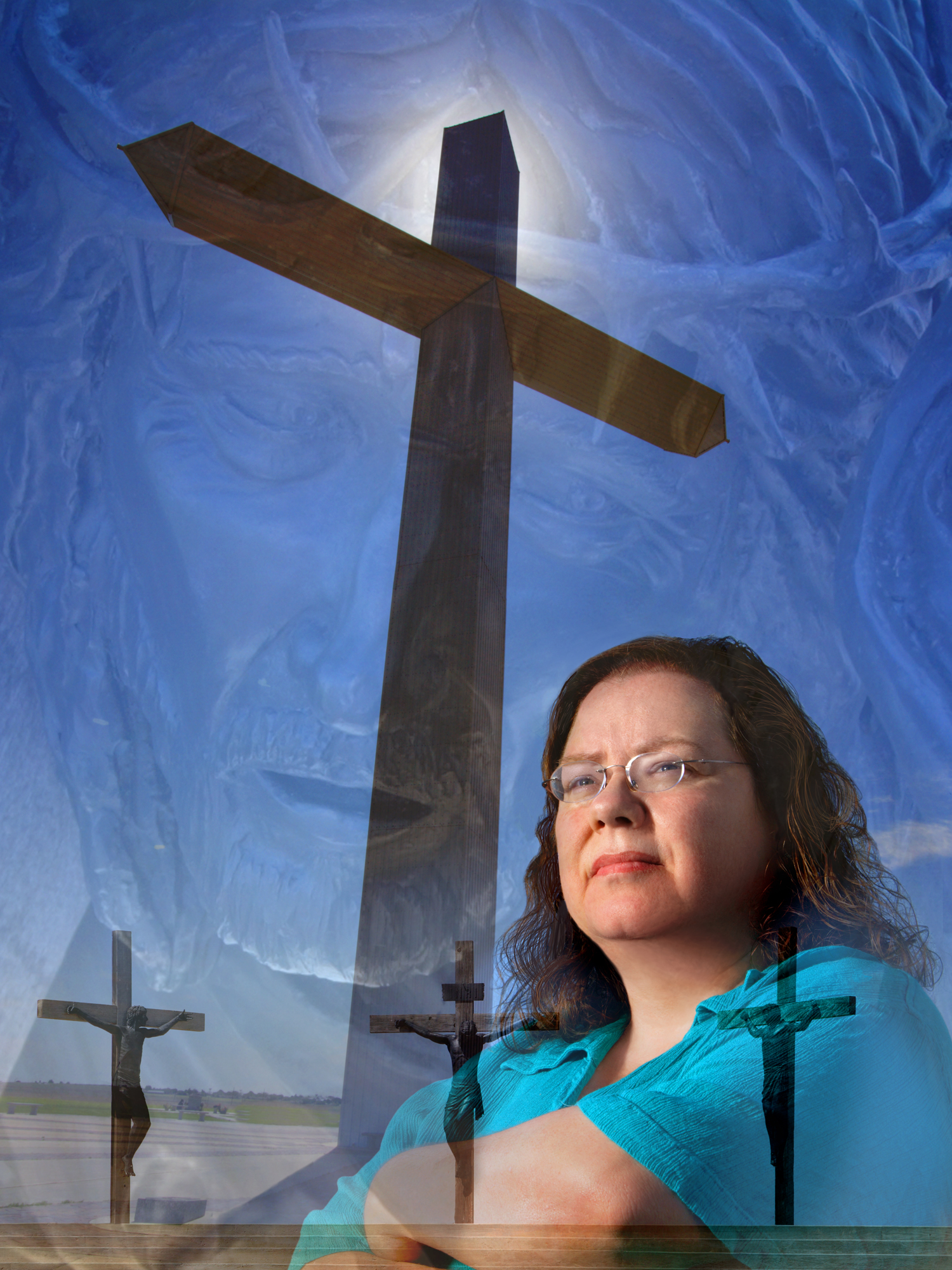 Deb Lewis photographed for ALS Across America at the Cross of Christ