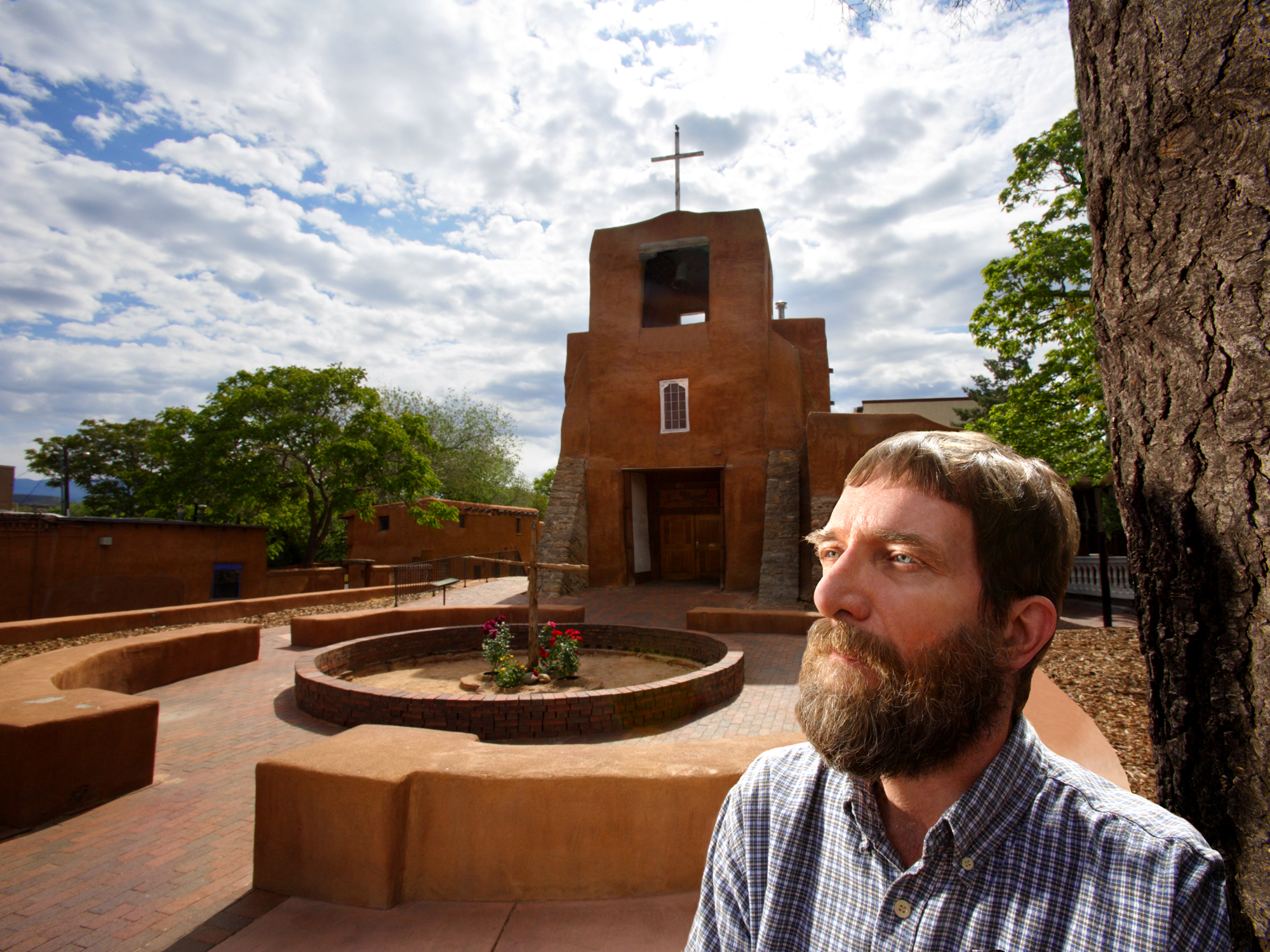 Keith Despain photographed for ALS Across America at San Miguel Mission