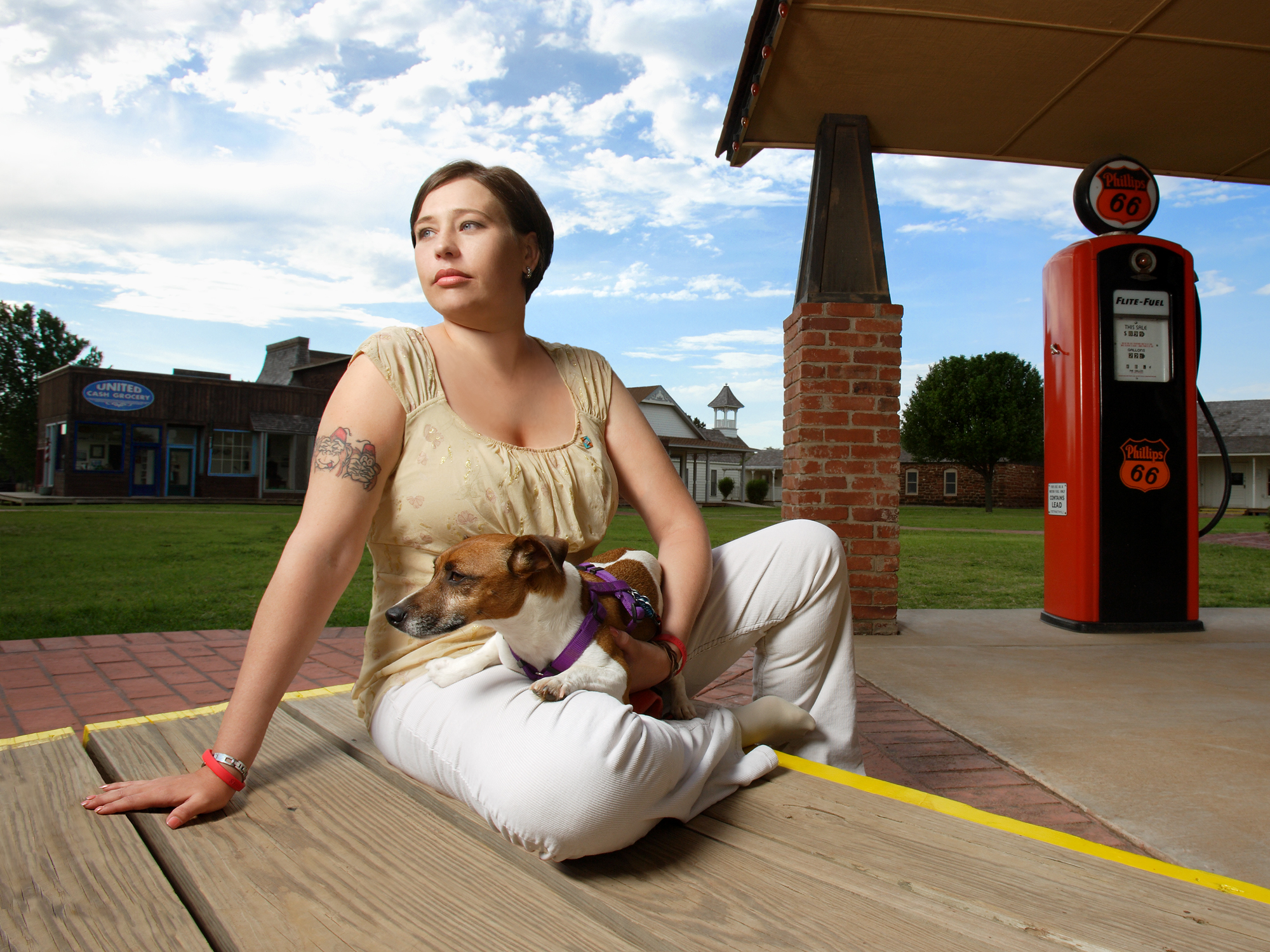 Lauri Marshall photographed for ALS Across America at the National Route 66 Museum