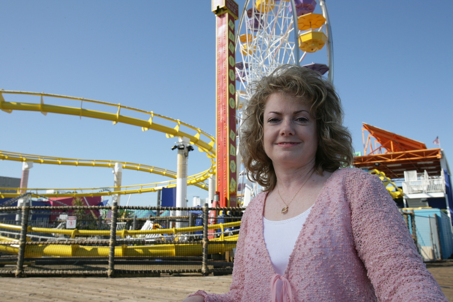 Denise Glass photographed at Santa Monica Pier, Santa Monica, California, for ALS Across America