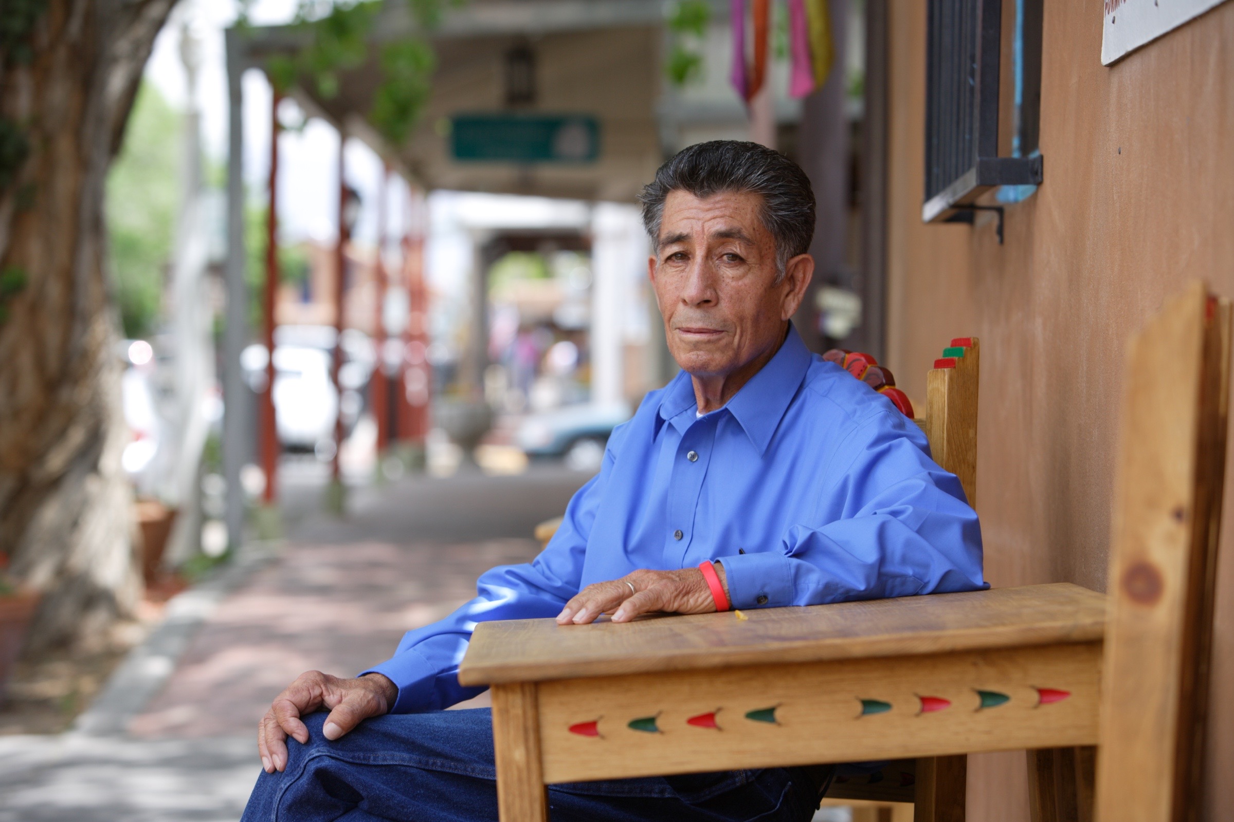 Jose Padillo photographed at Old Town, Albuquerque, New Mexico, for ALS Across America