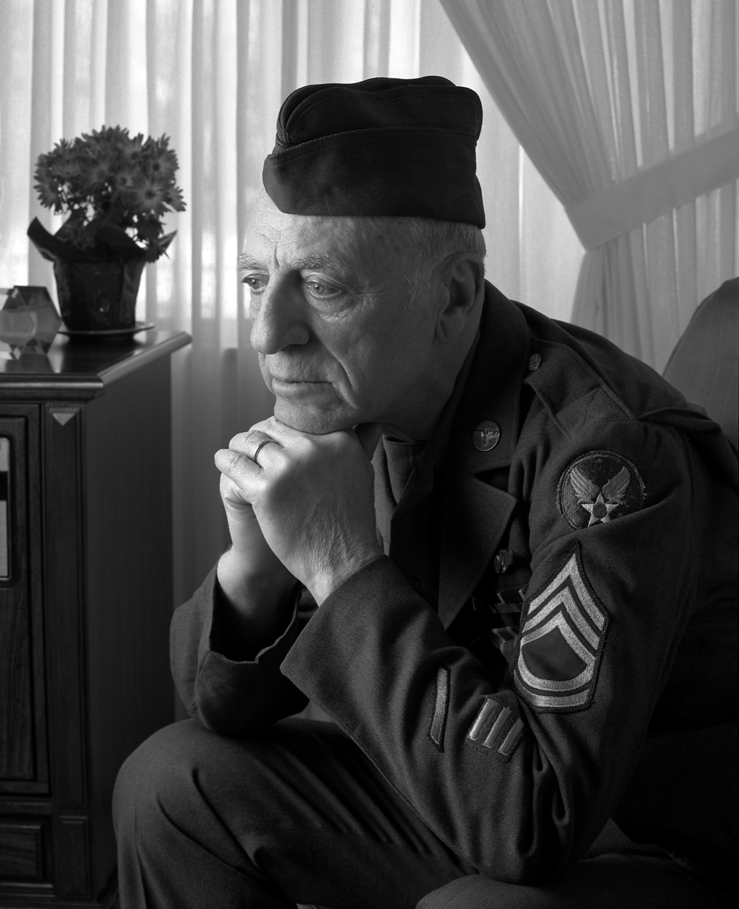 Recovered portrait record 17 from the Michigan Veterans of Five Wars installation by David J. DeJonge