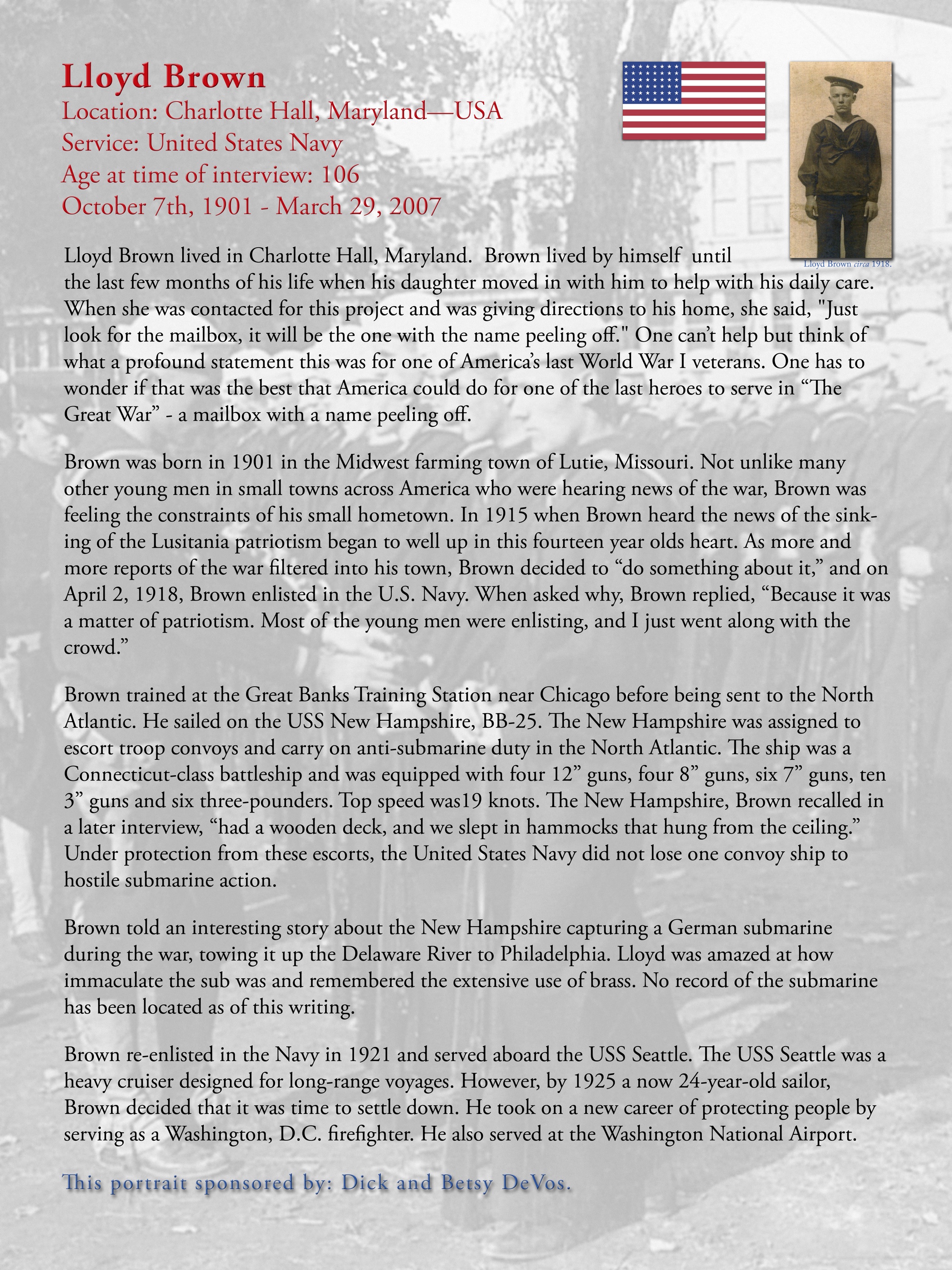 Original exhibition story panel for Lloyd Brown